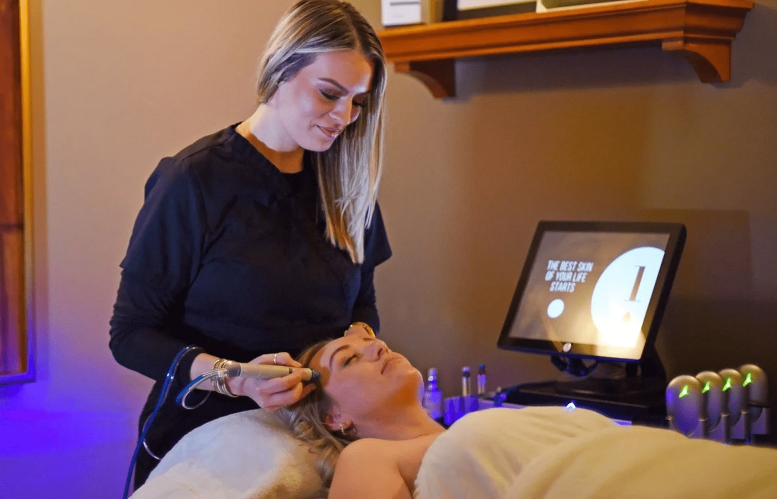 Aesthetician Services in action shot