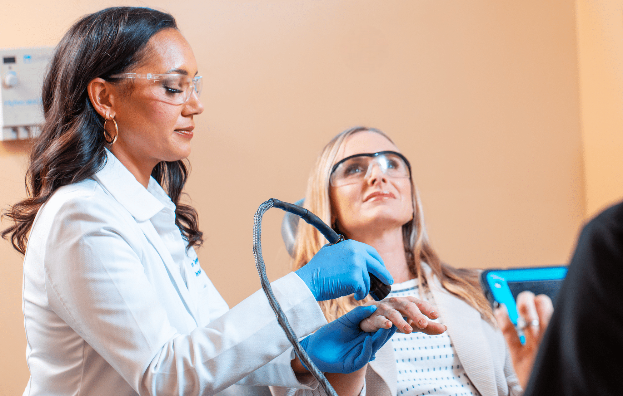 xtrac laser being performed on patient